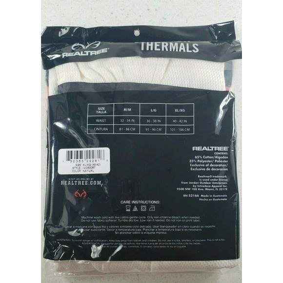 Realtree Men's Heavyweight Cotton Thermal bottom SIZE XL - Picture 5 of 10